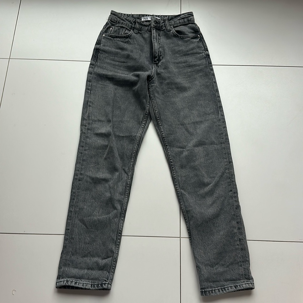 Zara Dark Gray High Waisted Jens